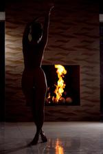 Leanna Decker Disrobes In Front Of The Fireplace 13