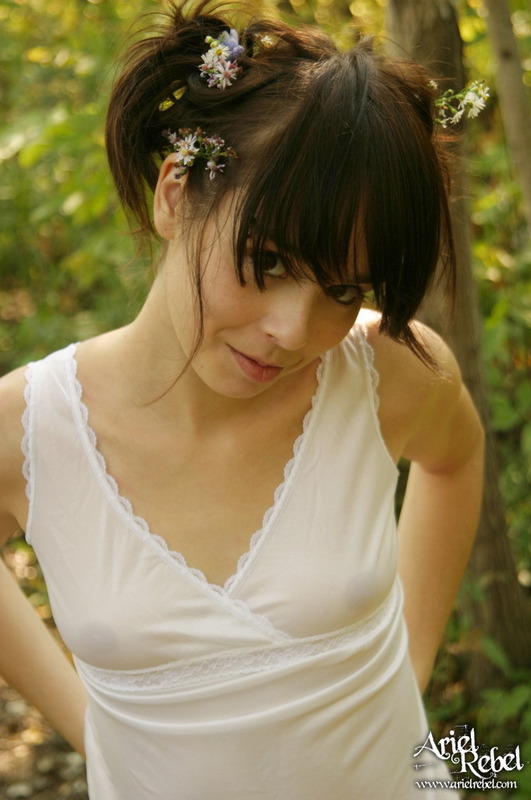 Ariel Rebel Flashes Pussy In The Forest 1