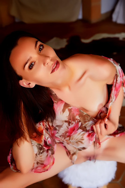 Sexy Brunette Adel Morel
