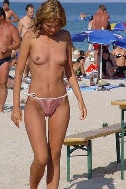 Topless Teens On The Beach