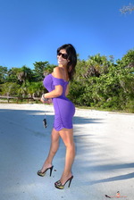 Denise Milani - Purple Dress  02